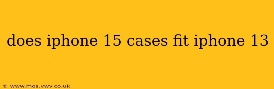 does iphone 15 cases fit iphone 13