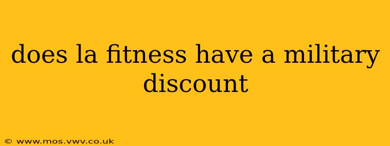 does la fitness have a military discount