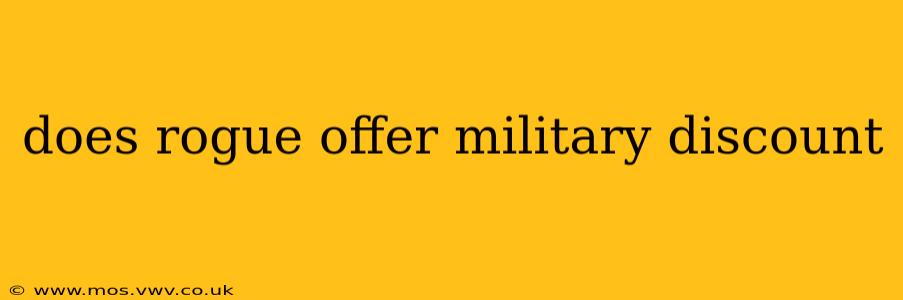 does rogue offer military discount