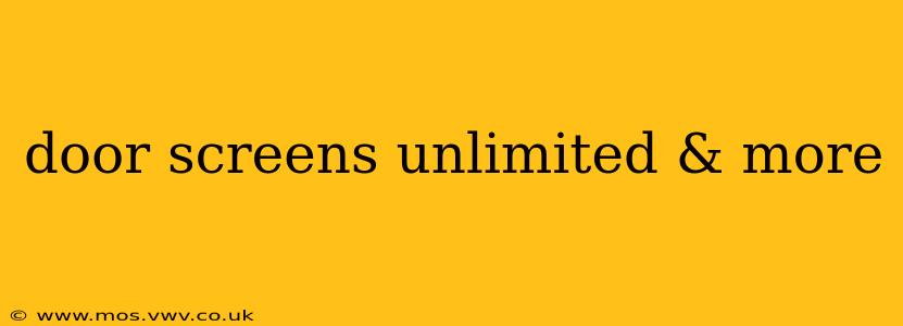 door screens unlimited & more