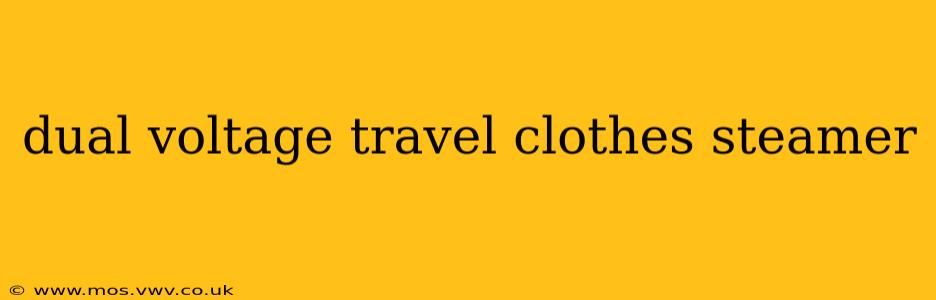 dual voltage travel clothes steamer