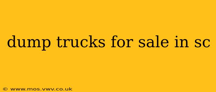 dump trucks for sale in sc