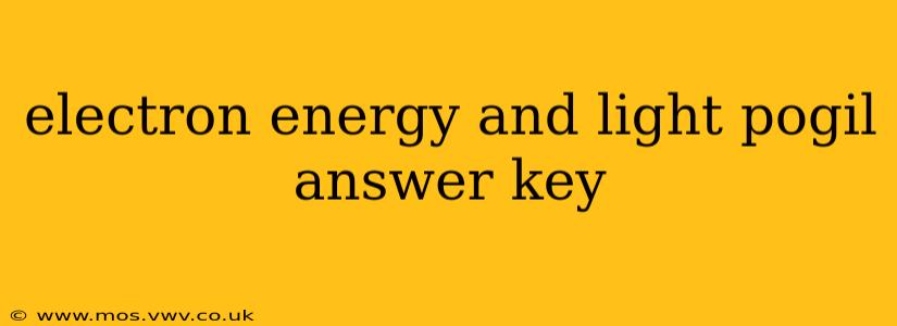 electron energy and light pogil answer key