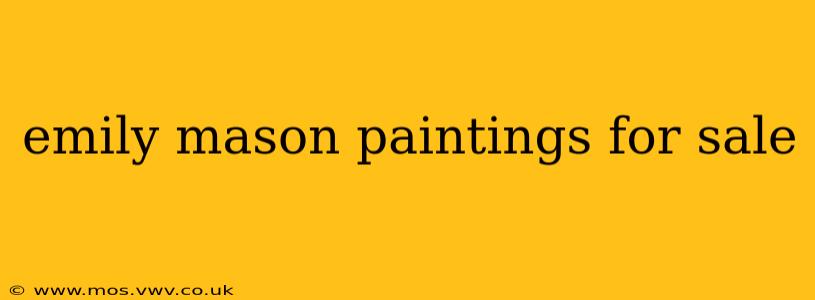 emily mason paintings for sale