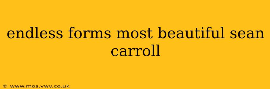 endless forms most beautiful sean carroll