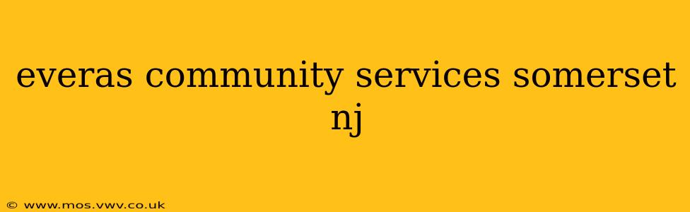 everas community services somerset nj