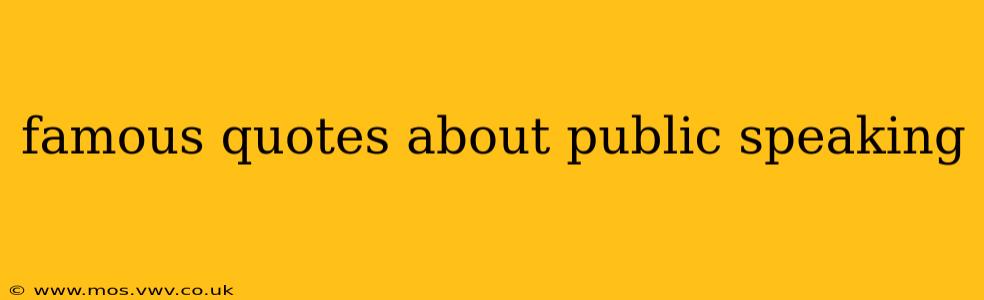famous quotes about public speaking