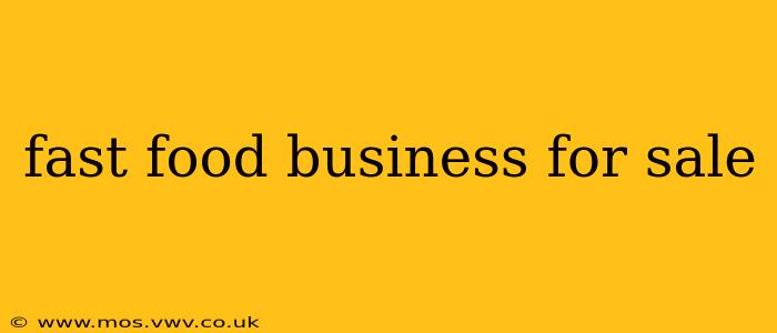 fast food business for sale