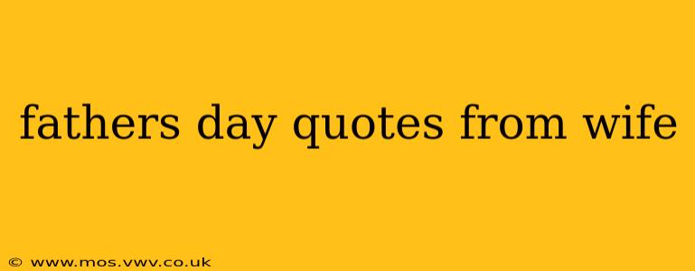 fathers day quotes from wife