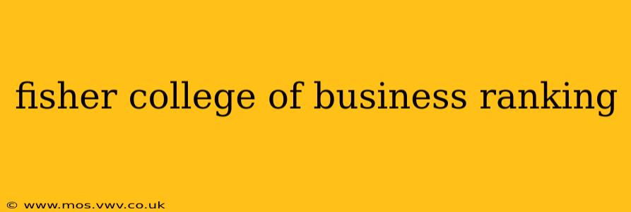 fisher college of business ranking
