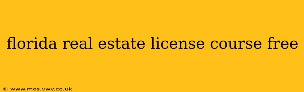 florida real estate license course free