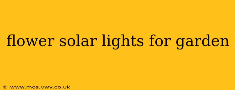 flower solar lights for garden