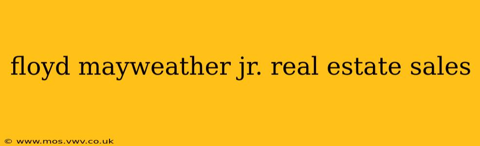 floyd mayweather jr. real estate sales
