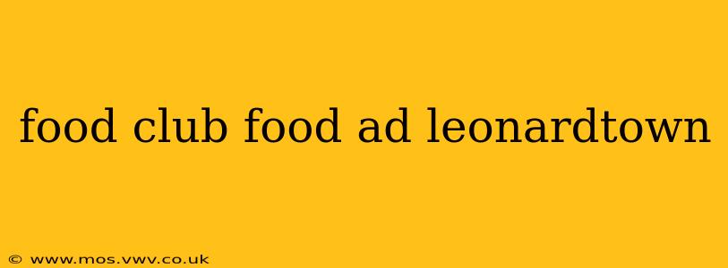 food club food ad leonardtown