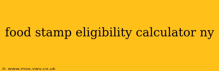 food stamp eligibility calculator ny