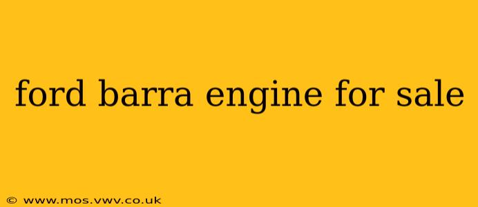 ford barra engine for sale