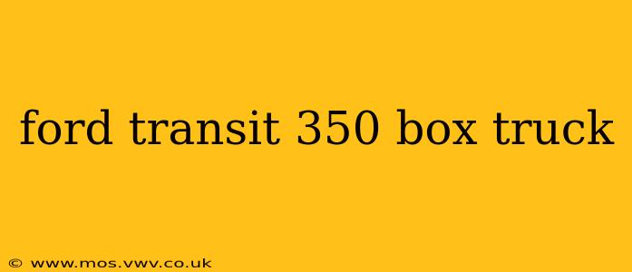 ford transit 350 box truck