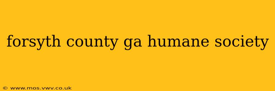 forsyth county ga humane society