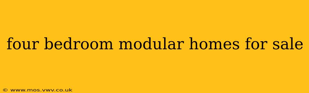 four bedroom modular homes for sale