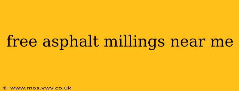 free asphalt millings near me