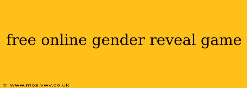 free online gender reveal game