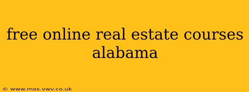 free online real estate courses alabama