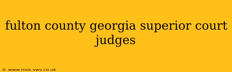 fulton county georgia superior court judges