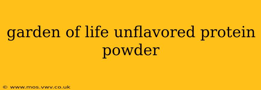 garden of life unflavored protein powder