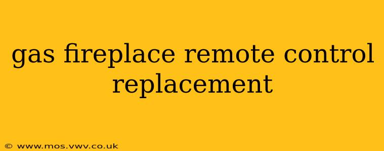 gas fireplace remote control replacement