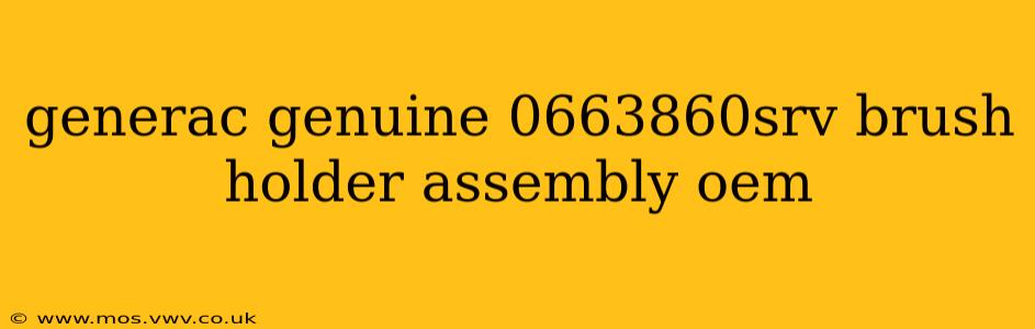 generac genuine 0663860srv brush holder assembly oem