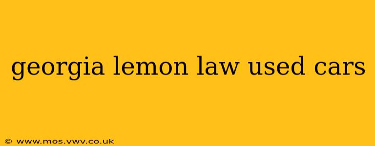 georgia lemon law used cars