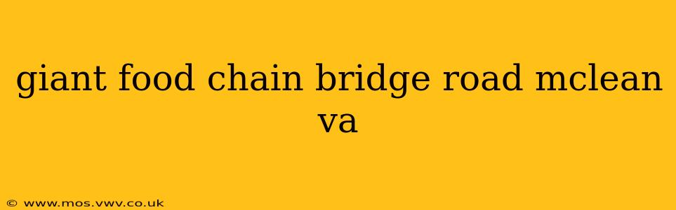 giant food chain bridge road mclean va
