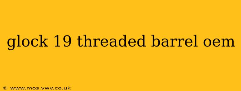glock 19 threaded barrel oem