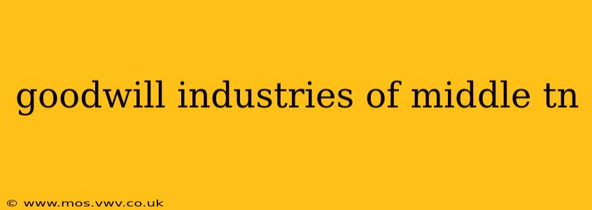 goodwill industries of middle tn