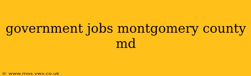government jobs montgomery county md