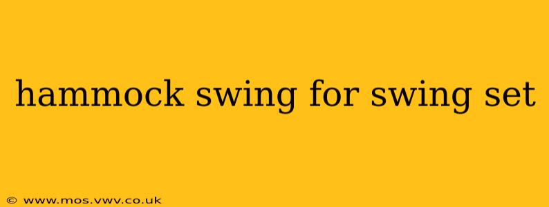 hammock swing for swing set