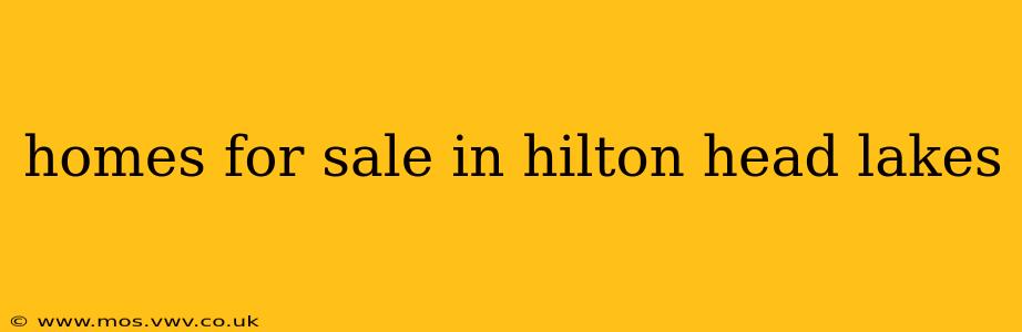 homes for sale in hilton head lakes
