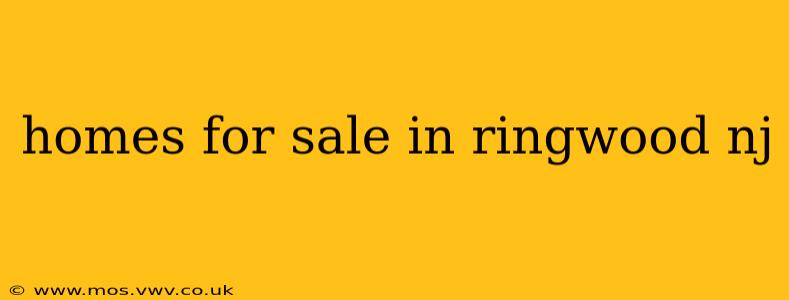 homes for sale in ringwood nj