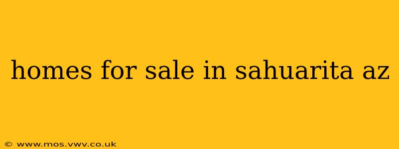 homes for sale in sahuarita az