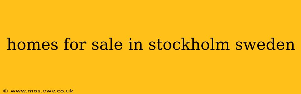 homes for sale in stockholm sweden