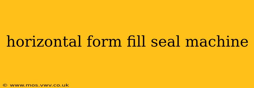 horizontal form fill seal machine