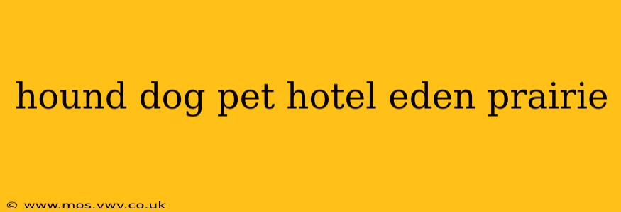 hound dog pet hotel eden prairie