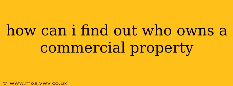 how can i find out who owns a commercial property