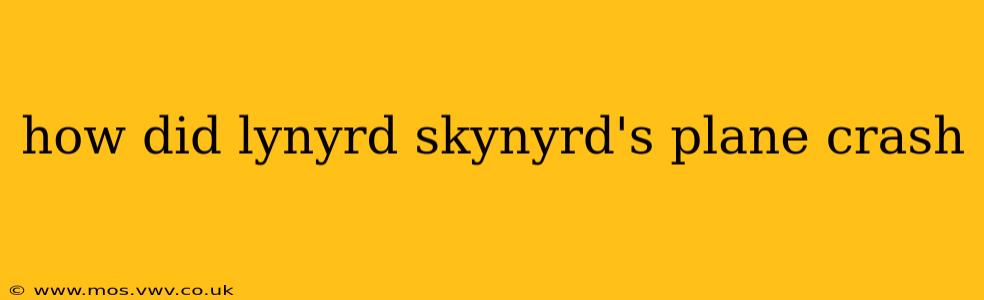 how did lynyrd skynyrd's plane crash