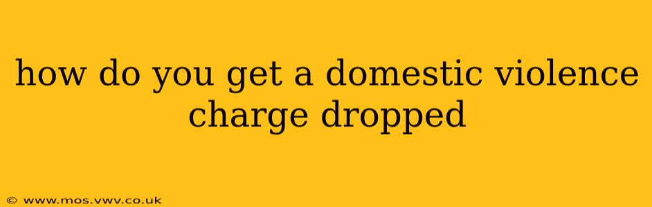 how do you get a domestic violence charge dropped