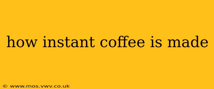how instant coffee is made
