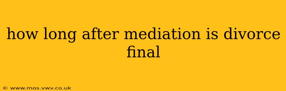 how long after mediation is divorce final