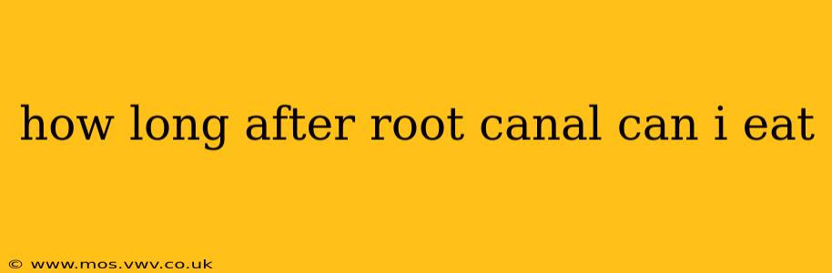 how long after root canal can i eat