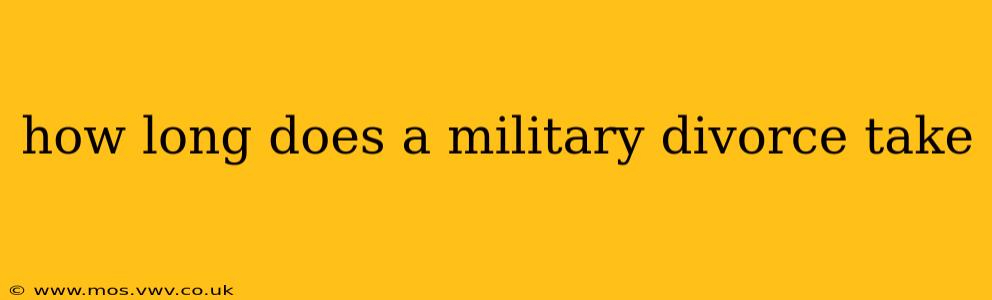 how long does a military divorce take