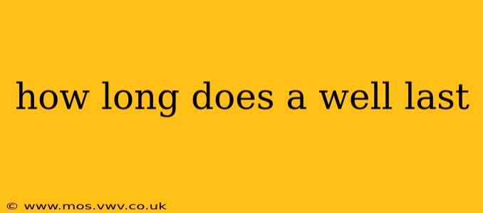 how long does a well last